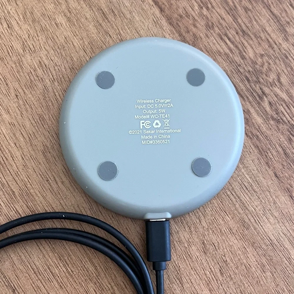 Wireless Phone Charger - Grey Linen